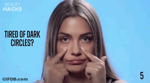 Tired Of Dark Circles Woman Making Face GIF
