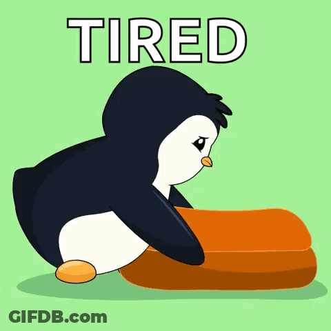 Tired Penguin Lying On Soap GIF