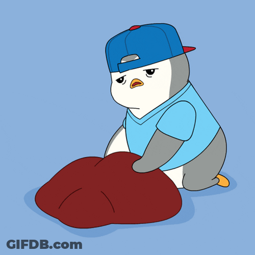 Tired Pudgy Penguin Night Night GIF