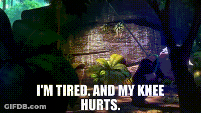 Tired Shrek With Sore Knee GIF