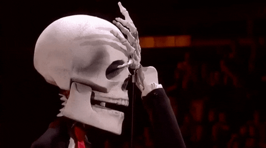 Tired Skeleton Waiting GIF