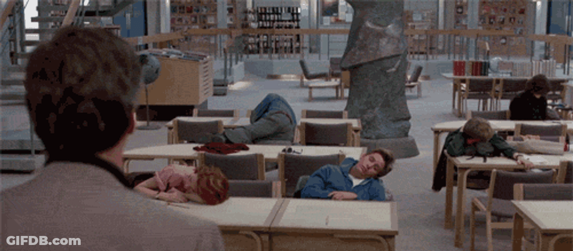 Tired Students Raise Hand GIF