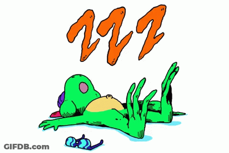 Tired Tuesday Frog Seeping GIF