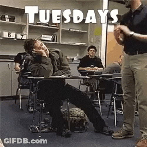 Tired Tuesday Sleeping In Class GIF