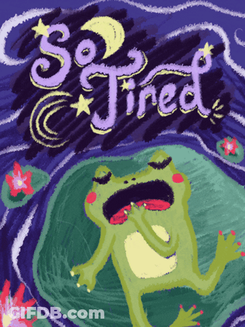 Tired Tuesday Snoring Frog GIF