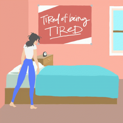 Tired Woman Art GIF