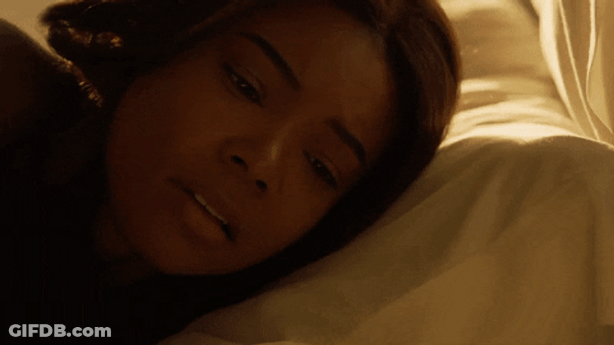 Tired Woman Waking Up GIF