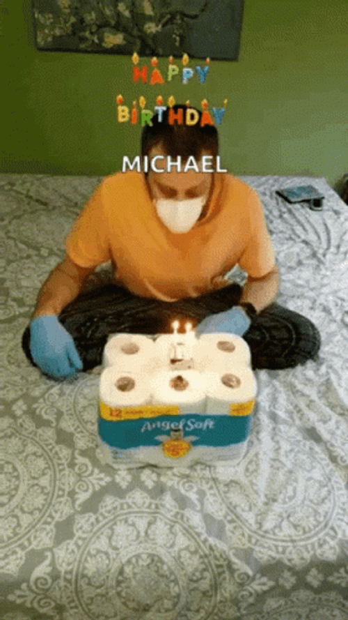 Tissue Paper Cake Happy Birthday Mike Meme GIF