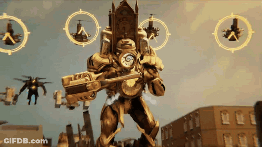 Titan Clockman And Speakerman Got Electric Bomb GIF