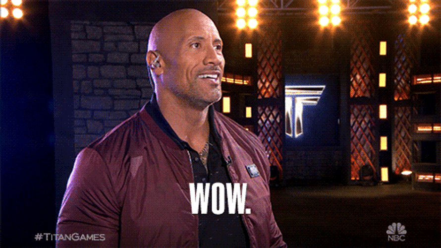 Titan Games Wow Dwayne Johnson GIF