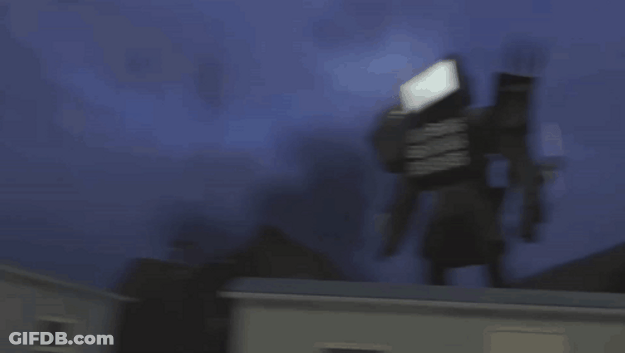 Titan Tv Man Destroy By Smoke GIF