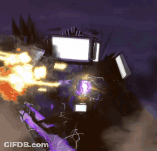 Titan Tv Man Light Power Rays GIF