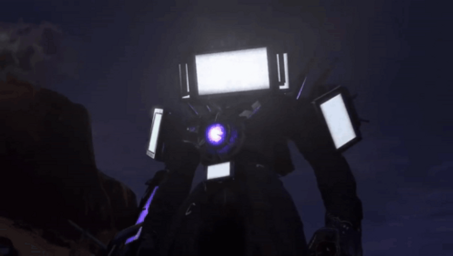 Titan Tv Man Slow Motion Zoom In GIF
