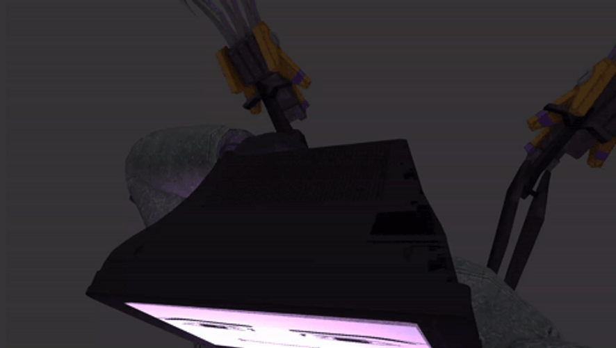 Titan Tv Man Smile On The Screen GIF