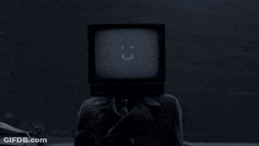 Titan Tv Man Smiley Face Loop GIF