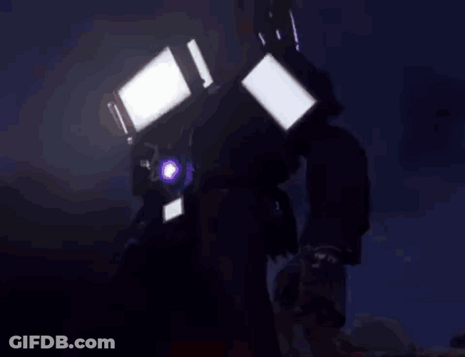 Titan Tv Man Turn On Red Lights GIF
