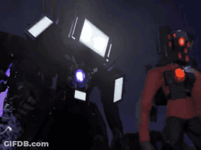Titan Tv Man With Lightning Sword GIF
