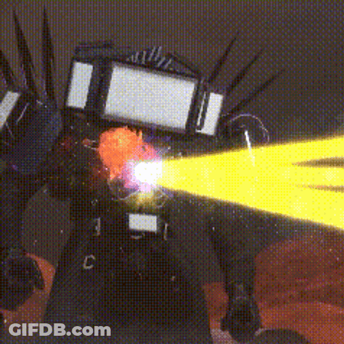 Titan Tv Man Yellow Light GIF