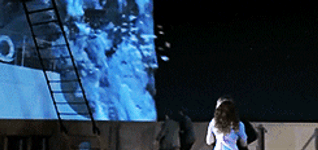 Titanic Ice Berg Crash GIF
