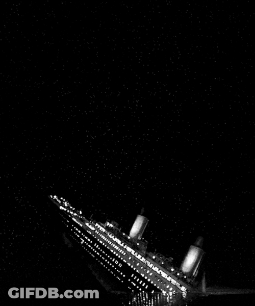 Titanic Sinking In Darkness GIF