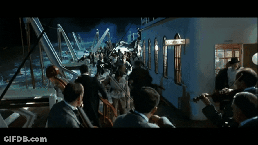 Titanic Sinking People Panicking GIF