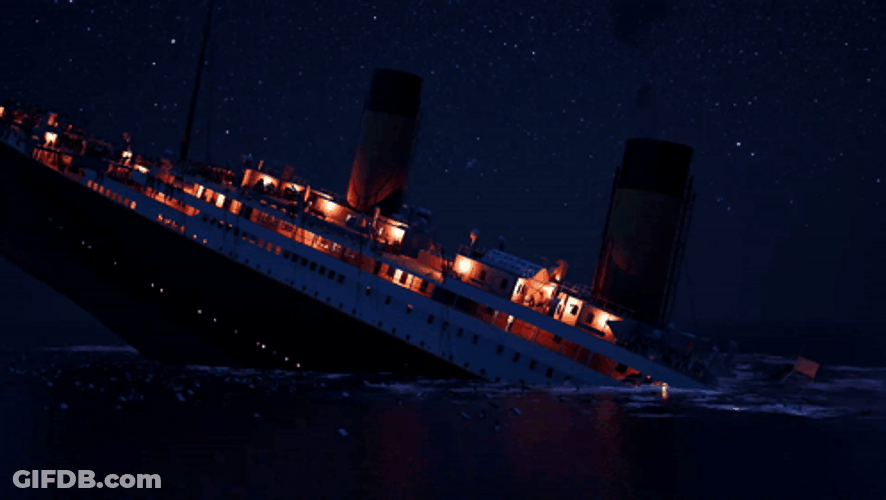 Titanic Sinking Red Lights Blinking GIF