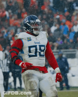 Titans Football Player Number 99 Running GIF