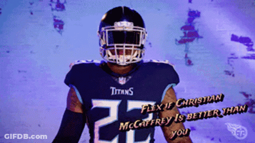 Titans Football Player With Helmet Number 25 GIF