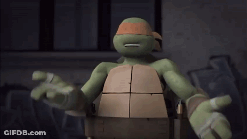 TMNT Casting Lightning In Dark Room GIF