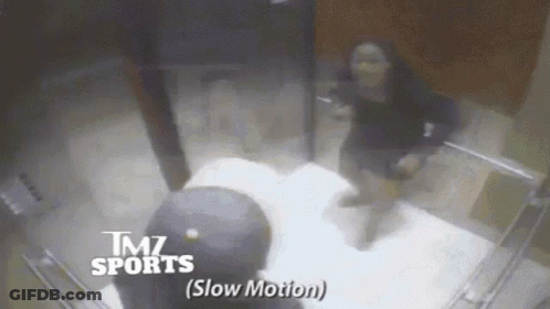 TMZ Sports Slow Motion Man Getting Out Of Elevator GIF