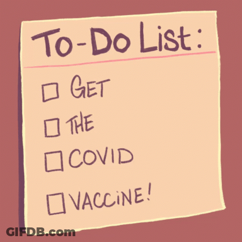 To-Do List Getting Covid And Vaccine GIF