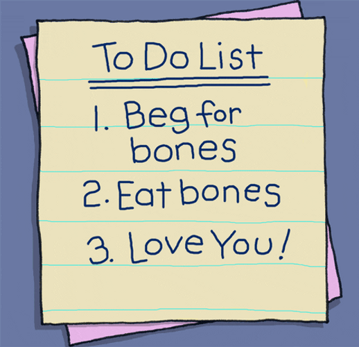 To Do List Of A Dog Checklist GIF