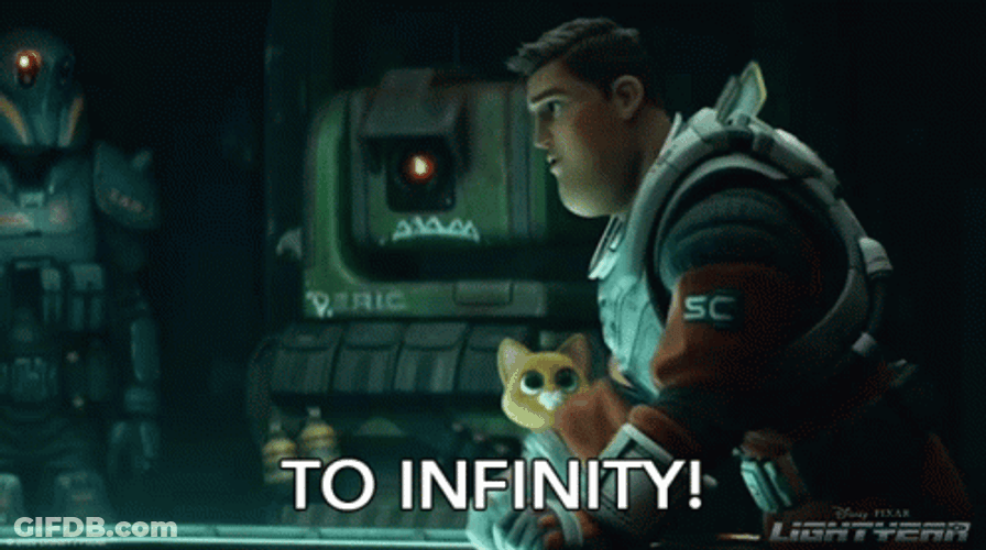 To Infinity And Beyond Encouragement Greeting GIF