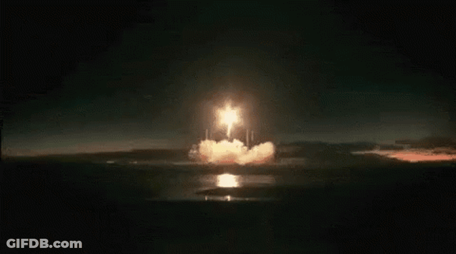 To The Moon Astronaut Driving The Rocket GIF