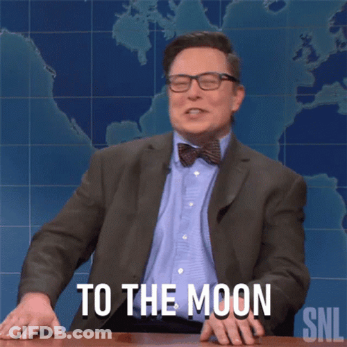 To The Moon Elon Mush Extremely Happy GIF