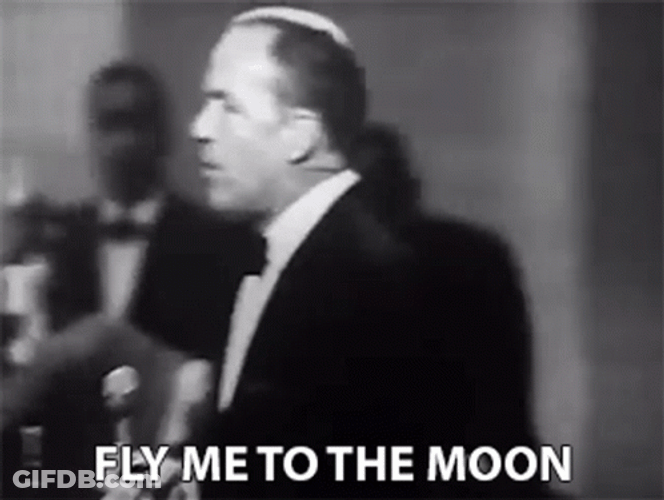 To The Moon Frank Sinatra Singing GIF