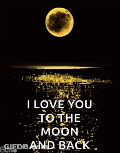 To The Moon Gold Moon Wallpaper GIF
