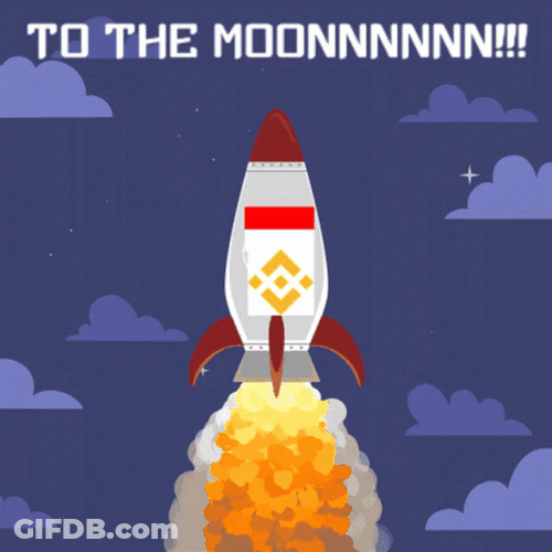 To The Moon Rocket Ship Launching GIF