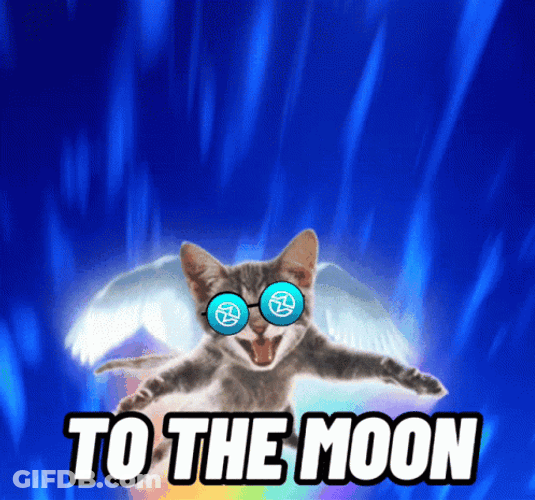 To The Moon The Flying Cat GIF