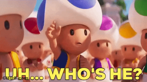Toad Asking Who's He GIF