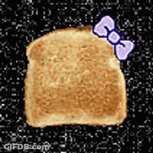 Toast Bread With Cute Ribbon GIF
