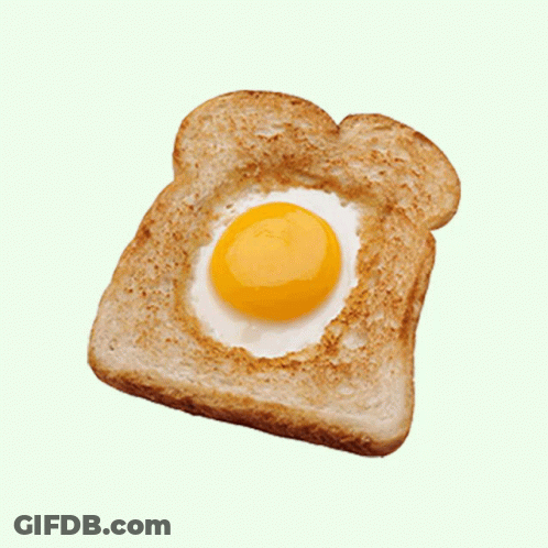 Toast With Egg Saying Toast GIF