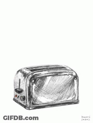 Toaster And Bread Saying Good Morning Handsome GIF