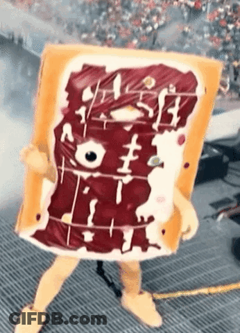 Toaster Pastries Mascot Holding Pastry GIF