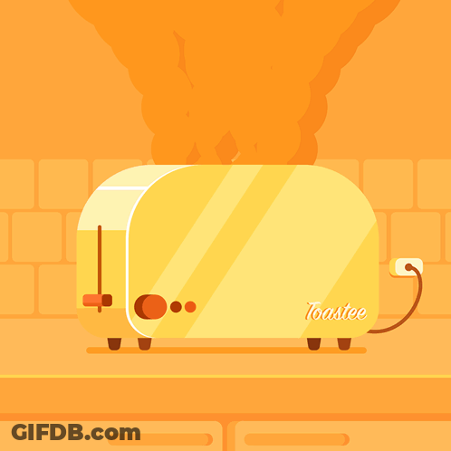 Toaster With Toast GIF