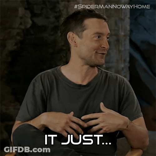 Tobey Maguire Explaining Himself GIF