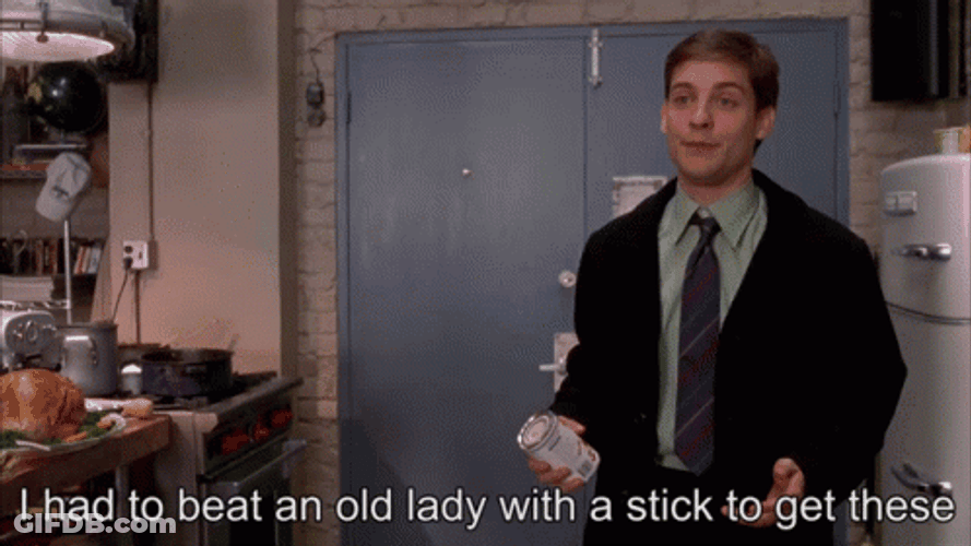 Tobey Maguire Holding Can GIF