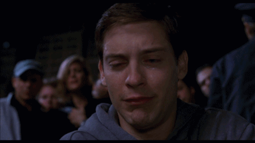 Tobey Maguire Intense Crying GIF