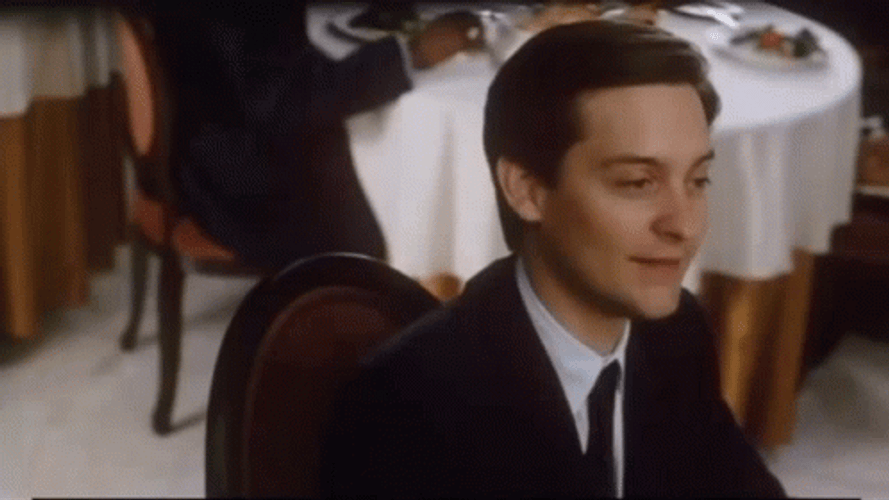 Tobey Maguire Laughing Boisterously GIF