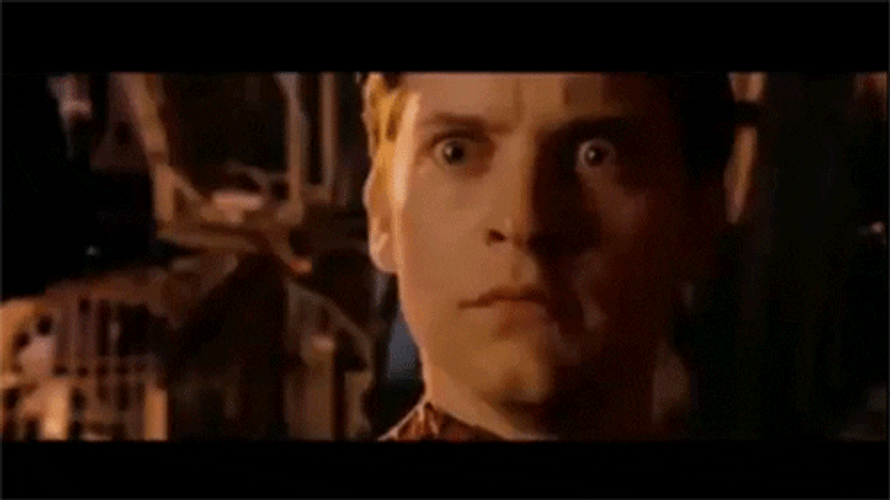 Tobey Maguire Opening Mouth Widely GIF